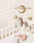 - 🦄 Golden Unicorn Baby Mobile – Elegant Crib Mobile for Girls’ Nursery Baby Stork Baby Mobile