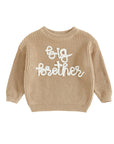 Khaki - Big Brother Embroidered Knit Sweater Baby Stork
