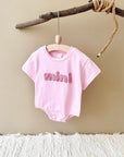 - Mini Textured Baby Romper – Soft Cotton Blend Bodysuit Baby Stork