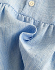 - Blue Daisy Flutter Dress – Sweet Ruffle Detail Baby Stork