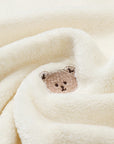 Polar Fleece Blanket with Embroidered Motifs | 125 × 90cm
