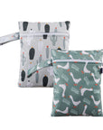 2 - 2pcs Waterproof Mini Storage Bag | Wet Dry Diaper Pouch | 18x25cm Baby Stork