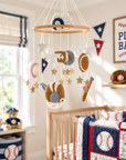 - Sports & Stars Felt Cot Mobile - Tan & Cream AE