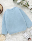 - Baby “One” Knit Birthday Sweater Baby Stork