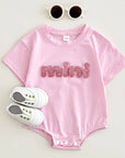 - Mini Textured Baby Romper – Soft Cotton Blend Bodysuit Baby Stork