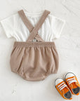 - Rainbow Waffle Romper Set – 2 Piece Outfit Baby Stork