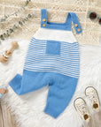 - Baby Knit Stripe Overalls Baby Stork
