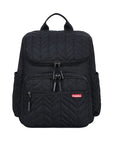 Black - Premium Lightweight Quilted Baby Backpack Diaper Bag Baby Stork Diaper Wet Bags