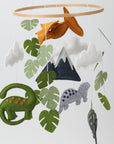 - Handmade Dinosaur Baby Mobile with Mountains & Leaves – Soft Felt Cot Mobile Baby Stork Baby Mobile