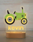 - Personalised Name Acrylic Night Light - Trucks, Tractors and More! Baby Stork Night Light