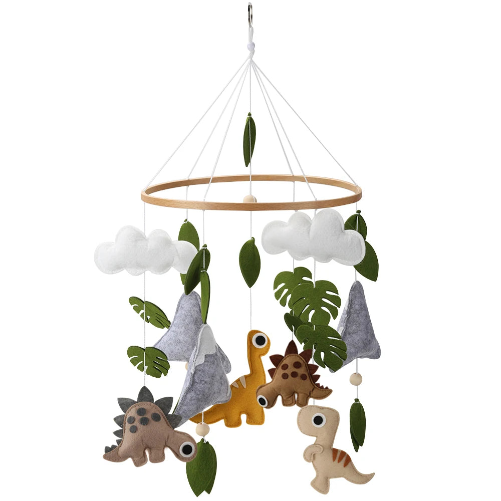 - Handmade Dinosaur Baby Mobile – Felt Jurassic Nursery Cot Hanging Decor Baby Stork Baby Mobile