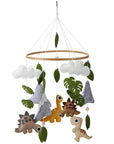 - Handmade Dinosaur Baby Mobile – Felt Jurassic Nursery Cot Hanging Decor Baby Stork Baby Mobile