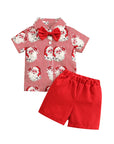 Christmas Shirt, Bow Tie & Shorts Set