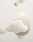 - Starry Night Bouclé Baby Mobile – Cream & Ivory Nursery Décor Baby Stork