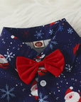 - Santa Print Christmas Shirt & Shorts Set Baby Stork