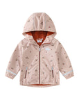 Pink - Waterproof Fleece Lined Hooded Jacket Baby Stork
