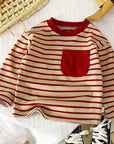 Red - Classic Stripe Long Sleeve Tee – 3 Colours Baby Stork