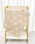 - Soft Knit Love Heart Blanket Baby Stork Swaddling & Receiving Blankets