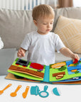 - Activity Story Book Handmade Montessori Felt - Boys Busy Book Baby Stork Books