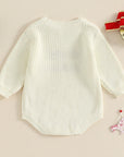 - My First Christmas Embroidered Knit Romper Baby Stork