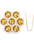 Yellow - Montessori Bee Hive Sensory Wooden Sorting Game Toy Baby Stork Baby & Kids > Toys