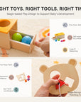 - Montessori Baby Box 5-in-1 Wooden Toy Set | Sensory & Fine Motor Educational Toys for Babies 6+ Months Baby Stork Gifting
