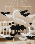 - Bat Baby Mobile | Black & White Moon Nursery Mobile Baby Stork