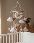 - Elephant Baby Mobile | Neutral Nursery Mobile with Clouds, Moon & Stars Baby Stork