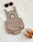 - Rainbow Waffle Romper Set – 2 Piece Outfit Baby Stork