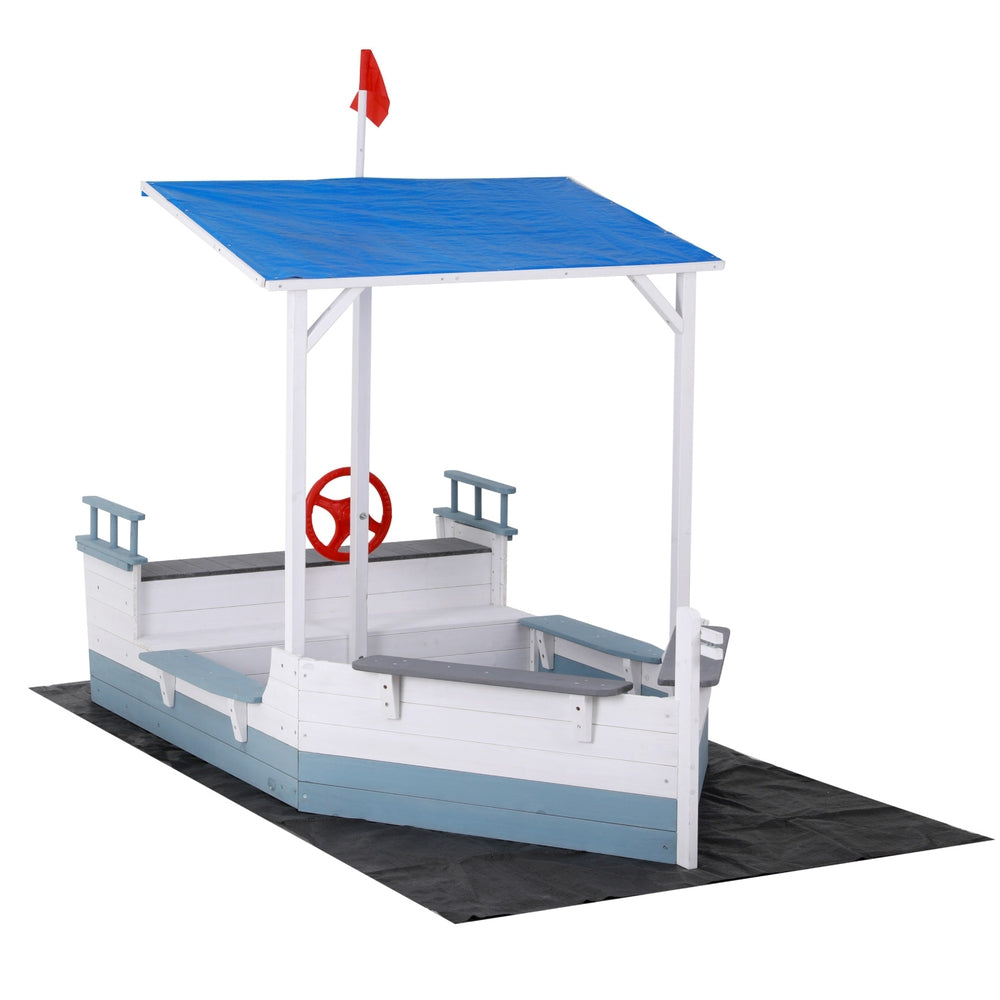 - Kids Boat Sandpit with Canopy & Flag | Outdoor Wooden Playset Keezi Baby & Kids > Baby & Kid's Toys > Outdoor Play Equipment