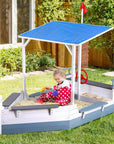 - Kids Boat Sandpit with Canopy & Flag | Outdoor Wooden Playset Keezi Baby & Kids > Baby & Kid's Toys > Outdoor Play Equipment