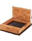 - Keezi Wooden Sandpit with Funnel Wall & Cover - 120cm Keezi Baby & Kids > Baby & Kid's Toys > Outdoor Play Equipment
