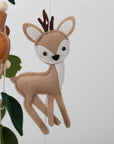 - Woodland Felt Baby Nursery Mobile - Forest Animals Crib Cot Mobile Baby Stork Baby Mobile