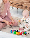 - Montessori Wooden Balls in Cups Sorter - Rainbow Colour Sorting Game Baby Stork Baby & Kids > Toys