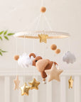 - Handmade Baby Elephant Crib Mobile | Soft Felt & Natural Wood | Nursery Decor Baby Stork Baby Mobile