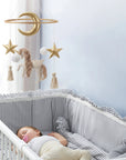 🦄 Golden Unicorn Baby Mobile – Elegant Crib Mobile for Girls’ Nursery