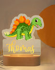 - Personalised LED Night Light Custom Baby Kids Name Cartoon Dinosaur Acrylic Lamp Baby Stork Night Light