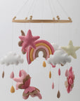 - Handmade Butterfly Baby Mobile – Pink Nursery Cot Mobile with Stars & Rainbows Baby Stork Baby Mobile