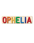 Puzzle Only - Custom Personalised Name Puzzle – Wooden Montessori Gift (Pegs & Stand Options) Baby Stork Puzzles