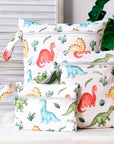 Dinosaur - 3 Piece Reusable Waterproof Baby Wet Bag Set – Multi-Size, 6 Cute Designs Baby Stork