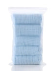 Blue - Pastel Coloured Baby Muslin Wash Cloths - 5 Pack Muslin Cotton Face Towel and Washcloth for Sensitive Skin Baby Stork Burp Cloths