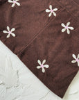 - Chocolate Corduroy Overall Dress – Embroidered Daisy Pinafore Baby Stork