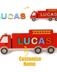 - Personalised Wooden Name Puzzle – Fire Engine Baby Stork Puzzles