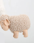 - Sheep & Bouclé Clouds Cot Mobile - Cream & Beige AE