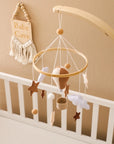 - Skyward Dreams Hot Air Balloon Mobile - Tan Baby Stork Baby Mobile