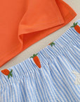 - Bunny & Carrot Embroidered Two-Piece Set Baby Stork