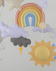 - Rainbow & Weather Felt Cot Mobile - Pastel AE