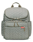 Khaki - Premium Lightweight Quilted Baby Backpack Diaper Bag Baby Stork Diaper Wet Bags