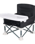 Black Chair - Folding Baby Camp Chair with Detachable Table | Infant High Chair for Travel, Camping, and Beach Baby Stork