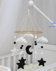 Black & White Moon Baby Mobile | Monochrome Nursery Mobile